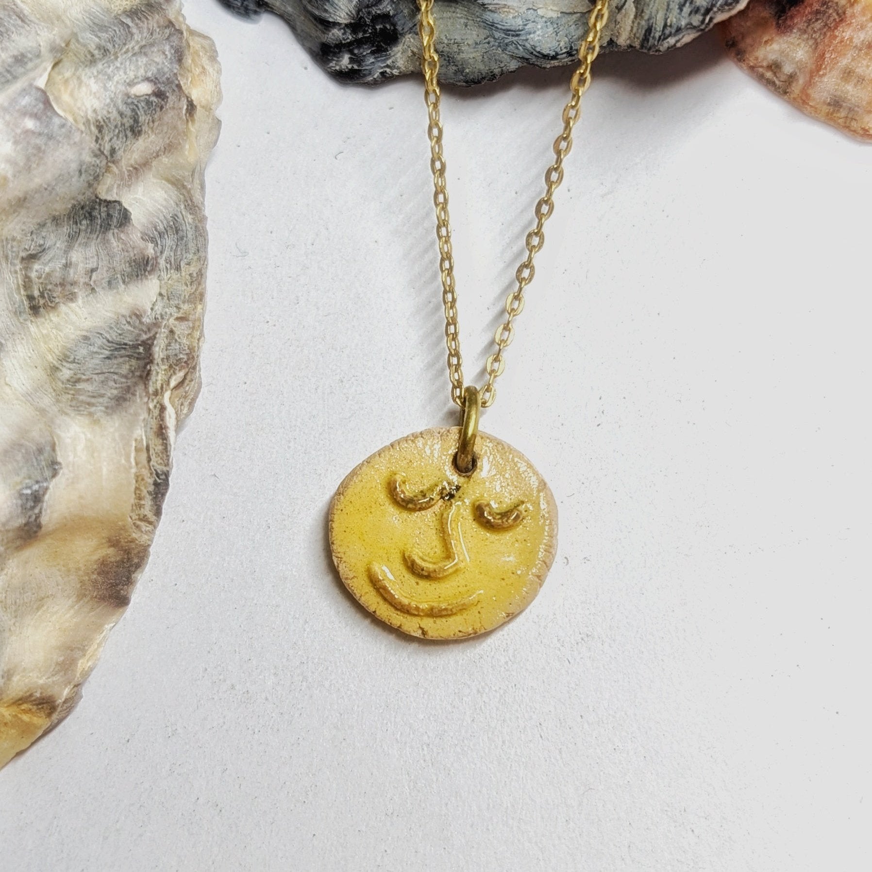 CERAMICS Moon Face Talisman