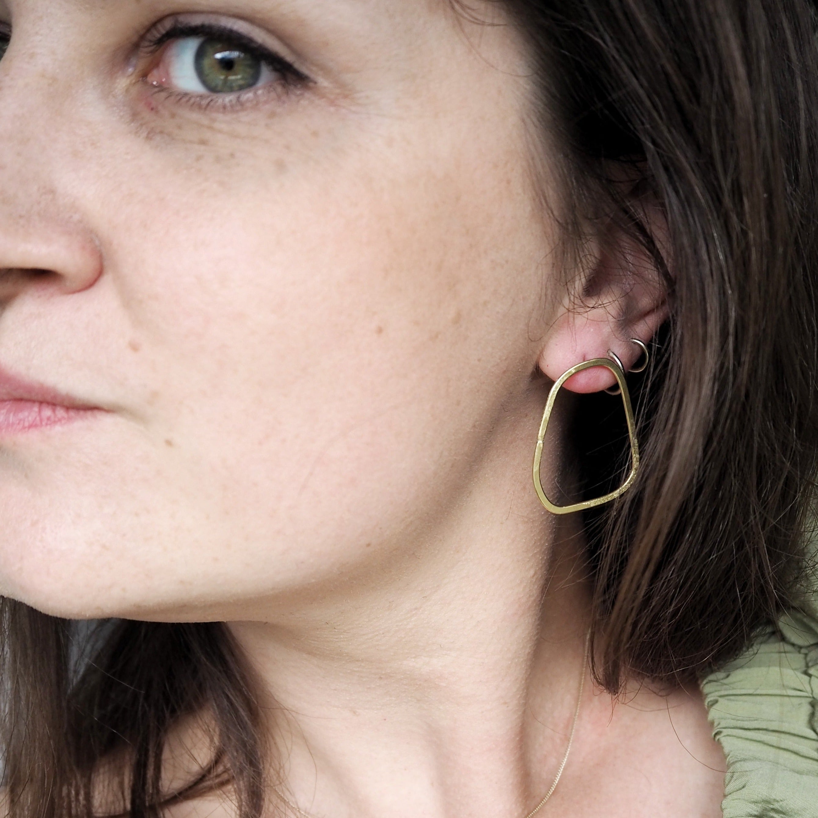 GEO Flat Organic Earring Large