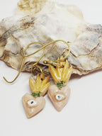 CERAMICS Flaming Heart Earrings