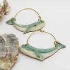 CERAMICS Whale Earrings