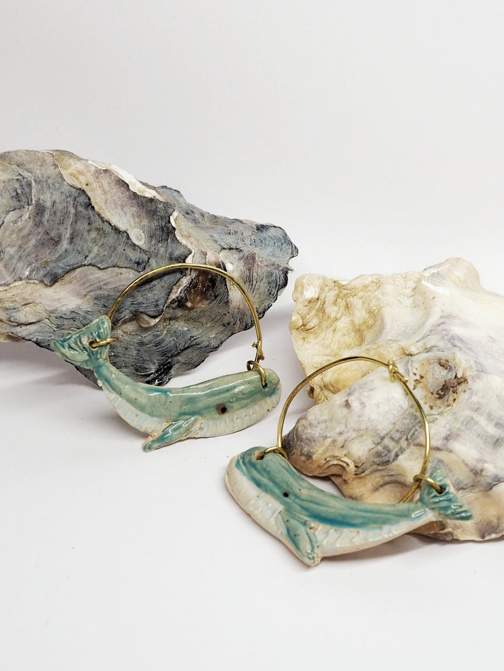 CERAMICS Whale Earrings