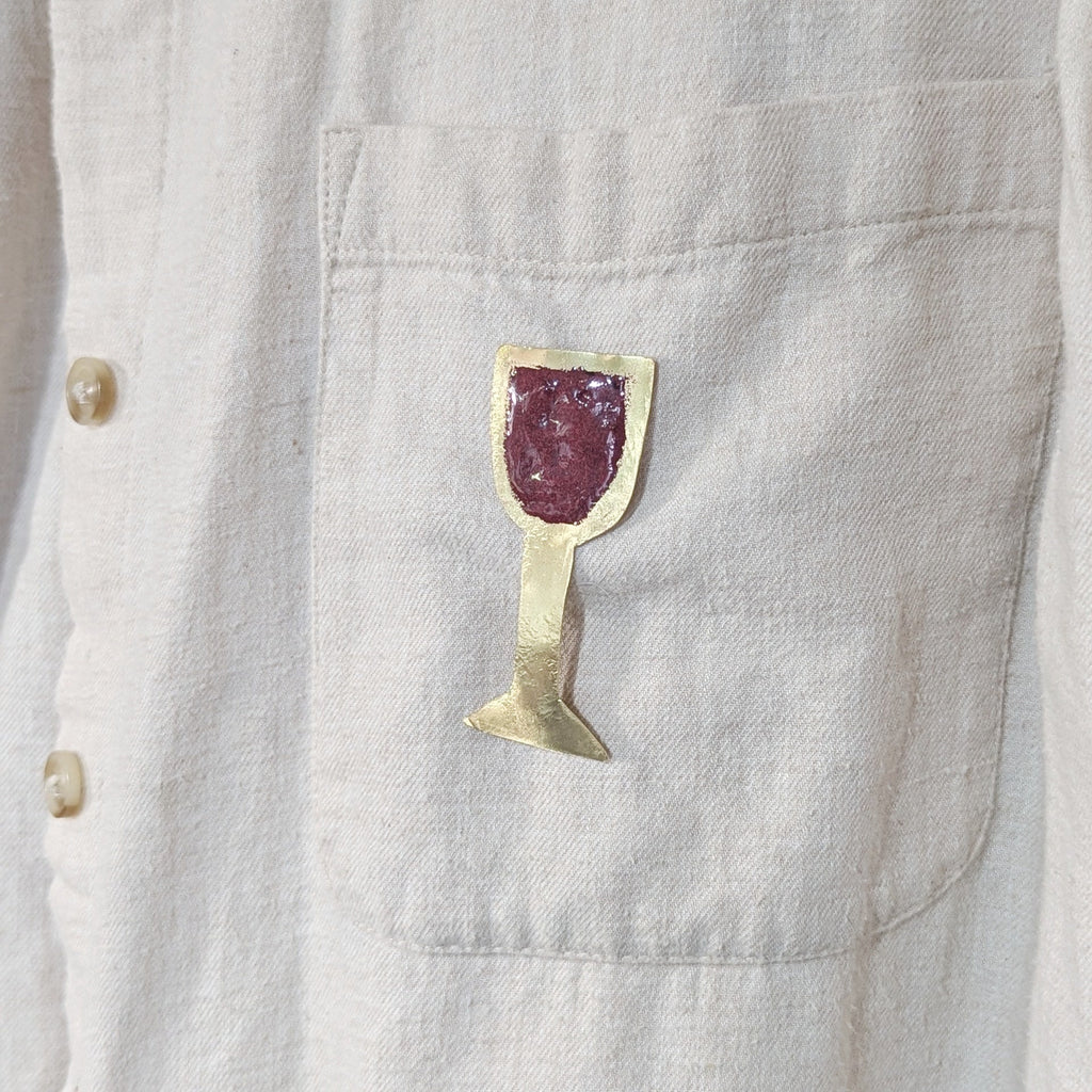 ANTIK Wine Glass Brooch