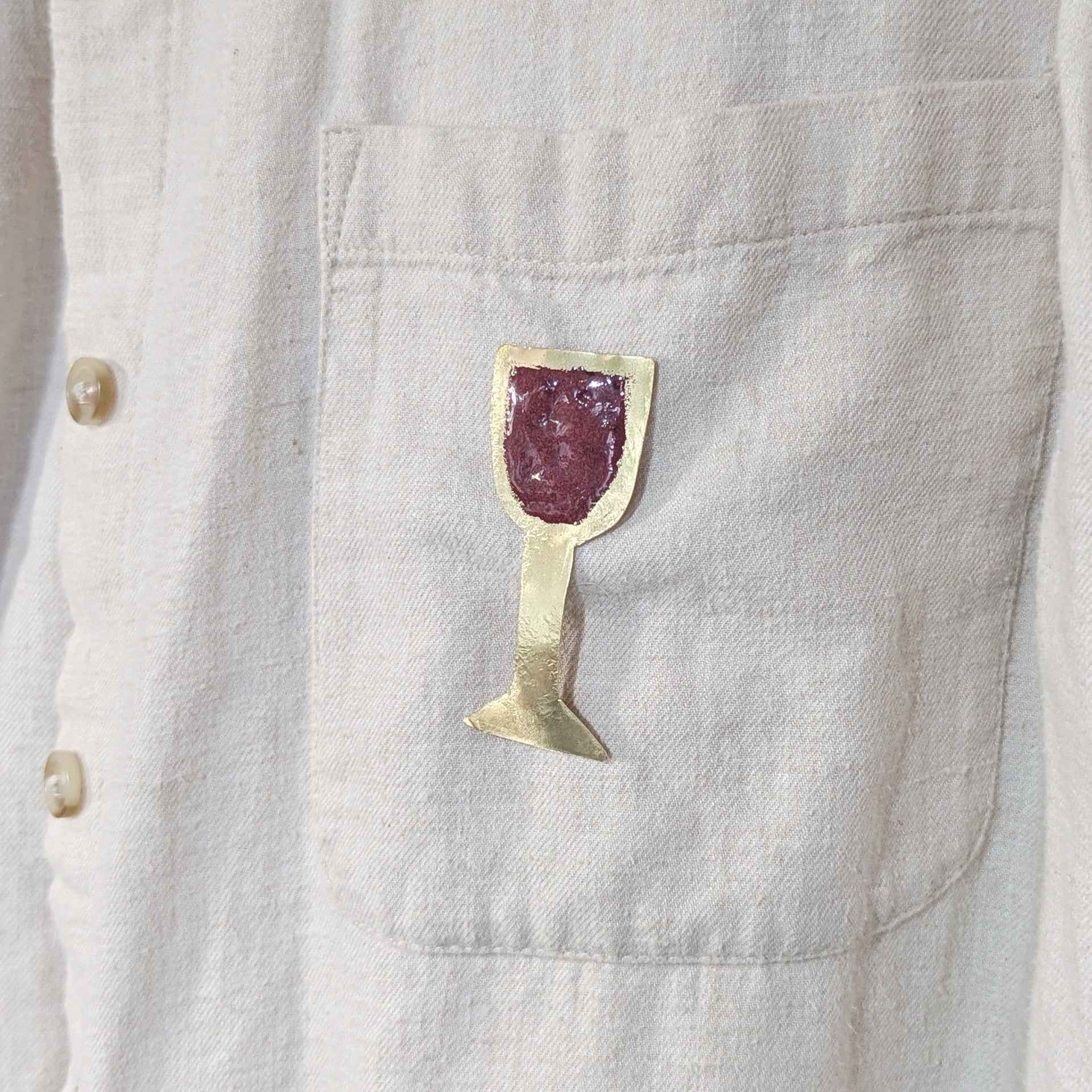 ANTIK Wine Glass Brooch