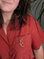 Pretzel Brooch