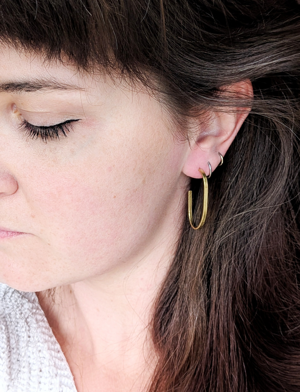 GEO Flat Oval Hoops