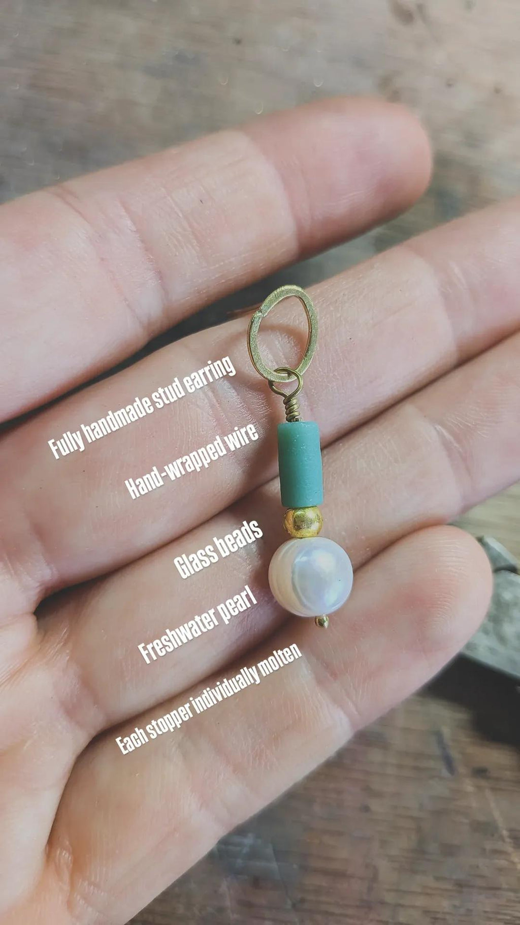 FEMME Teal Bead and Pearl Drops