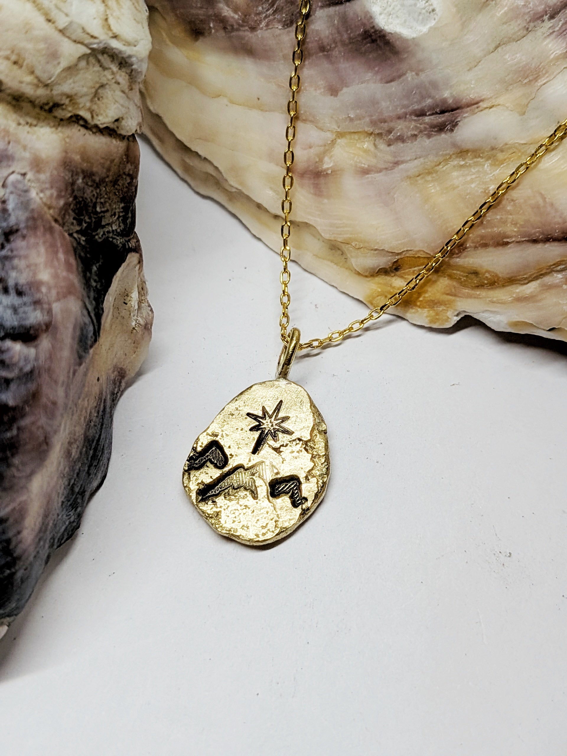 COVEN Fantasy Dragon / Star Necklace