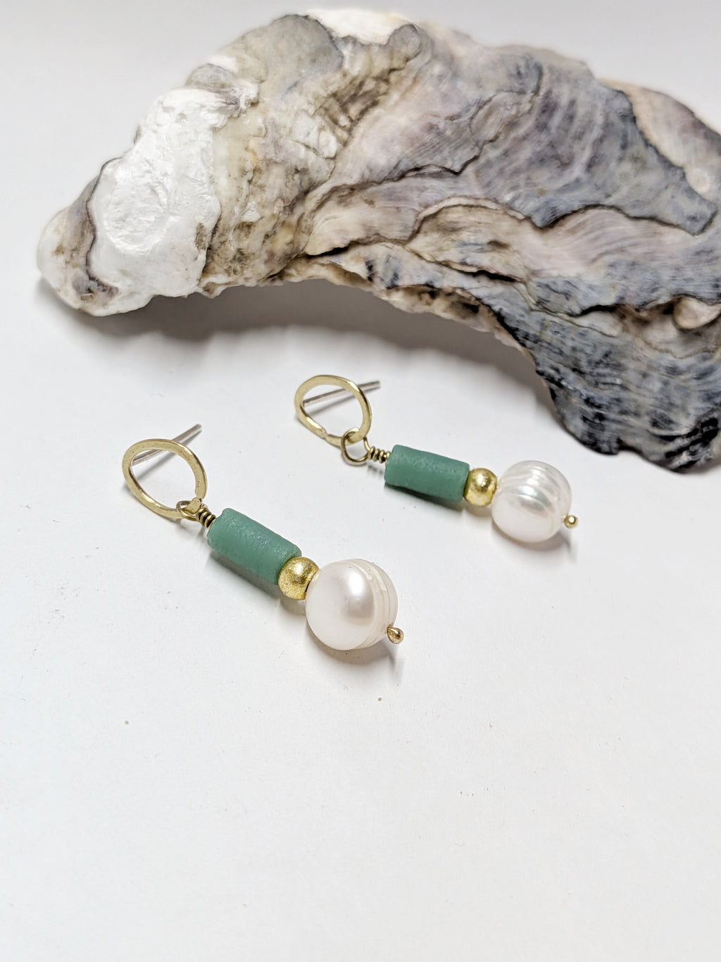 FEMME Teal Bead and Pearl Drops