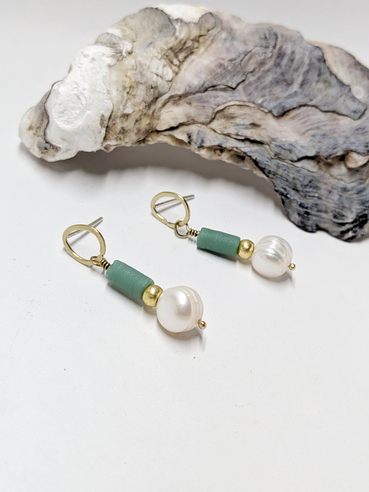 FEMME Teal Bead and Pearl Drops