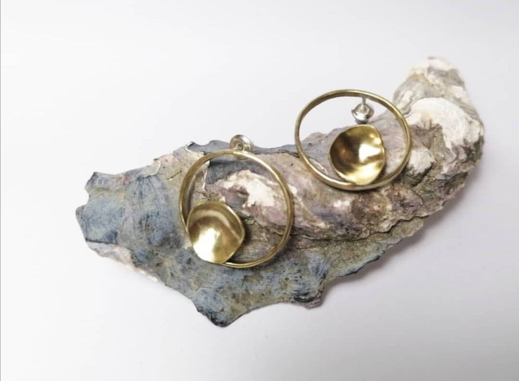 BUTTERCUP Circle & Blossom Earrings