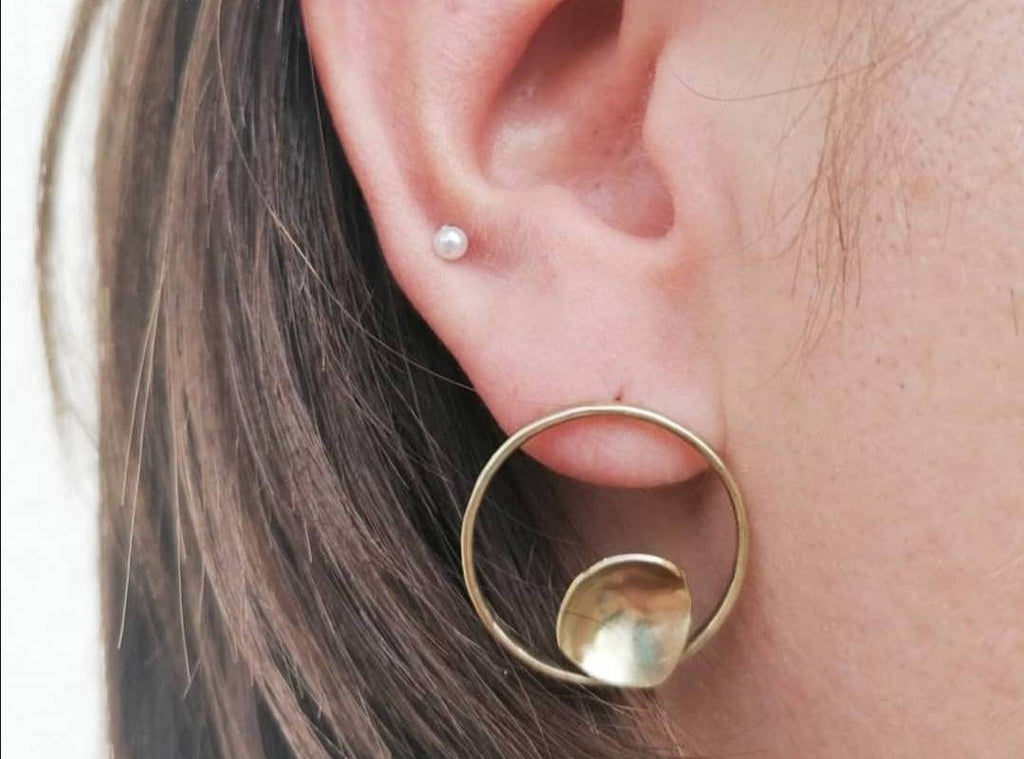 BUTTERCUP Circle & Blossom Earrings