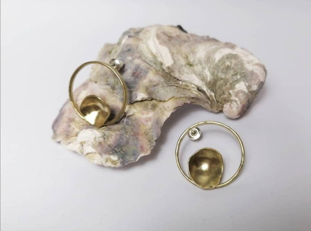 BUTTERCUP Circle & Blossom Earrings