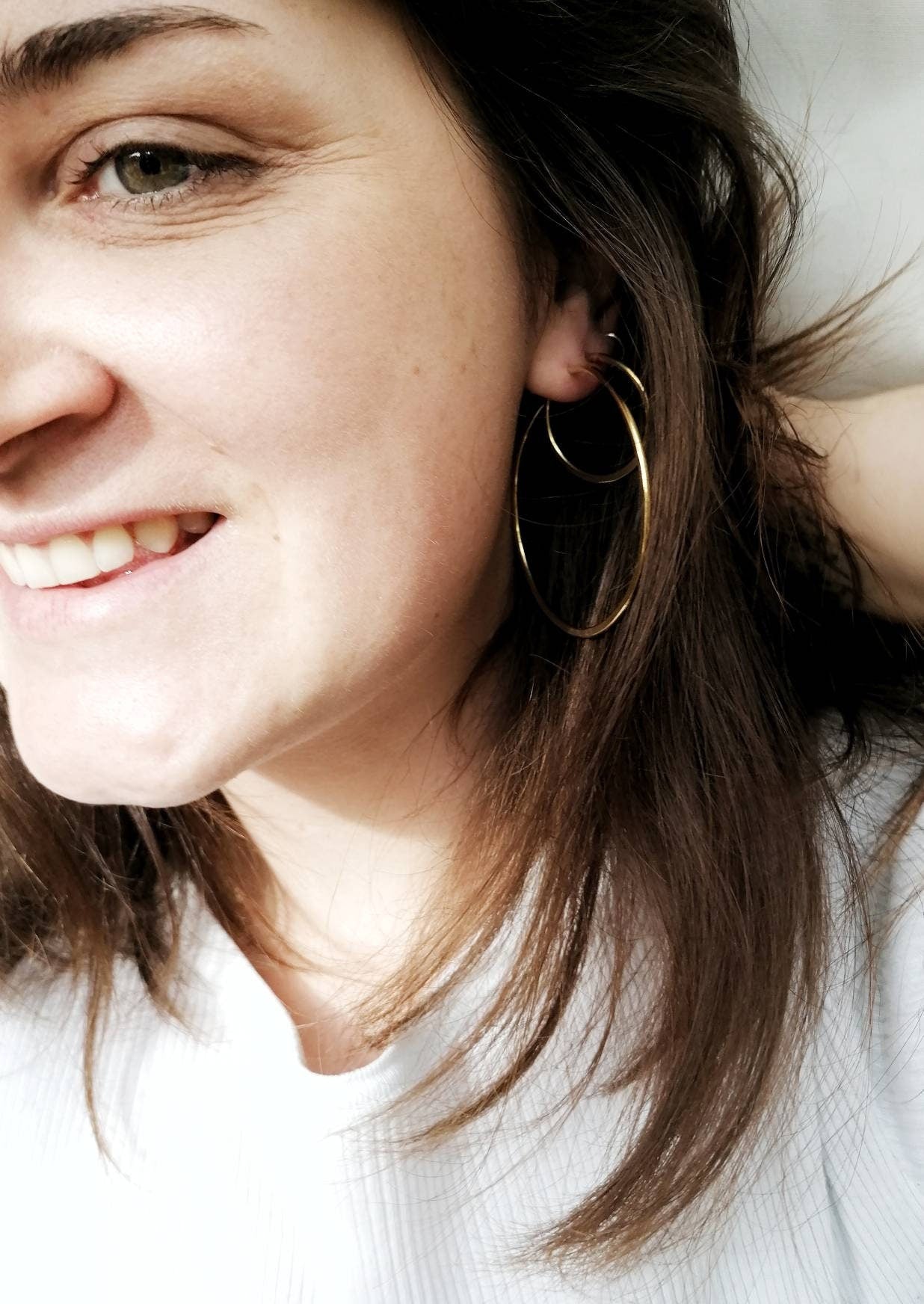 GEO Medium Golden Hoops