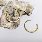 GEO Medium Golden Hoops