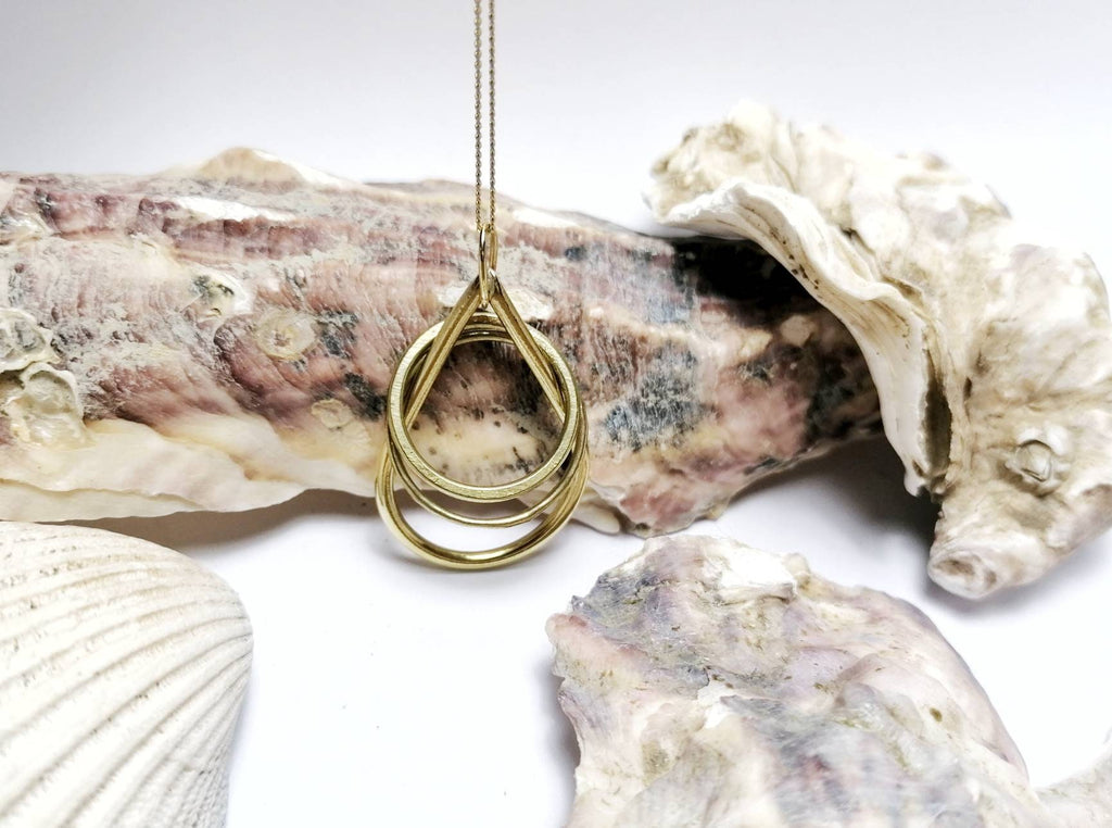 GEO Teardrop Ring Holder Necklace
