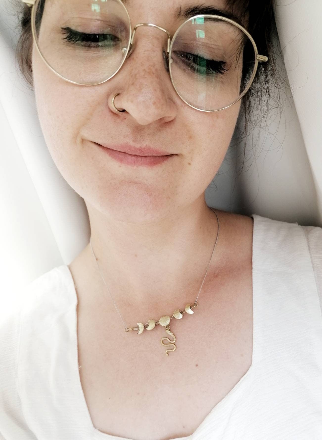 COVEN Serpent & Moon Phase Necklace